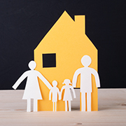 House with Paper Chain Family