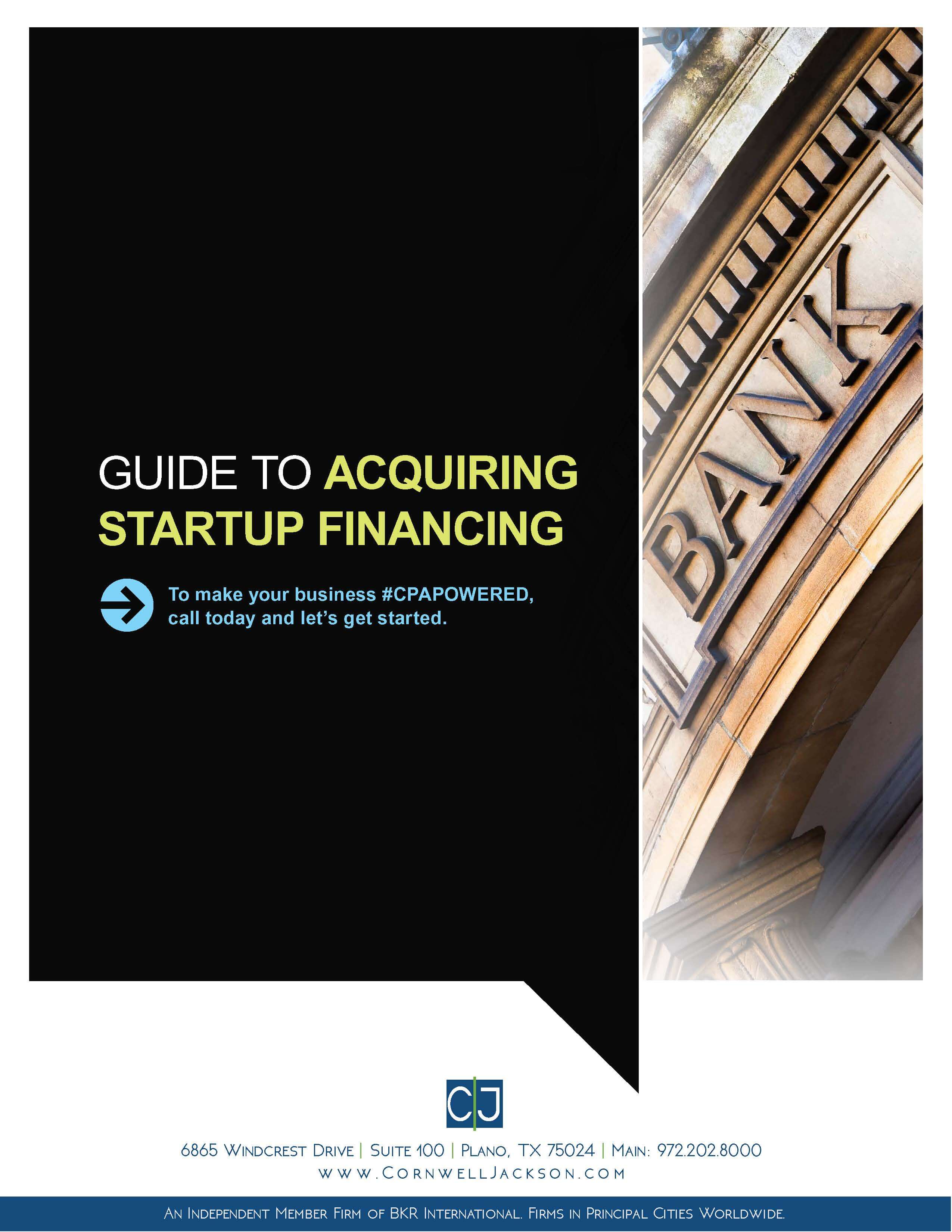 SB Startup Financing Guide Cover
